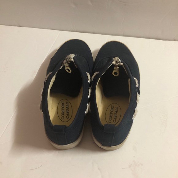 Comfort Casuals Blue Zipper Sneakers Size 7 - Picture 3 of 7
